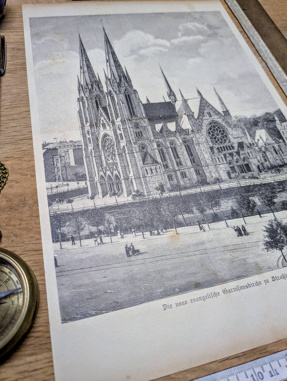 Saint Paul’s Church in Strasbourg, printed in 1897.