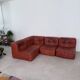 Modular vintage leather sofa Kimba Ligne Roset