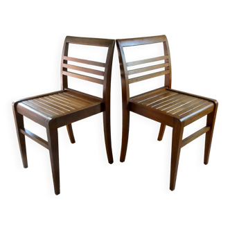 Paire de chaises René Gabriel, reconstruction, années 50