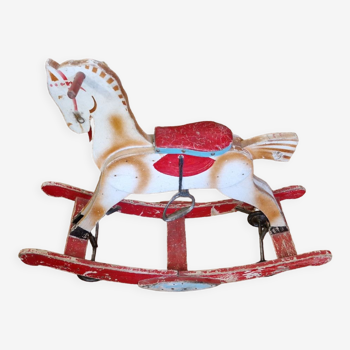 Wooden rocking horse