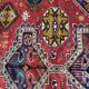 Nice large vintage carpet chirwan Azerbaijan handmade 234x310 cm