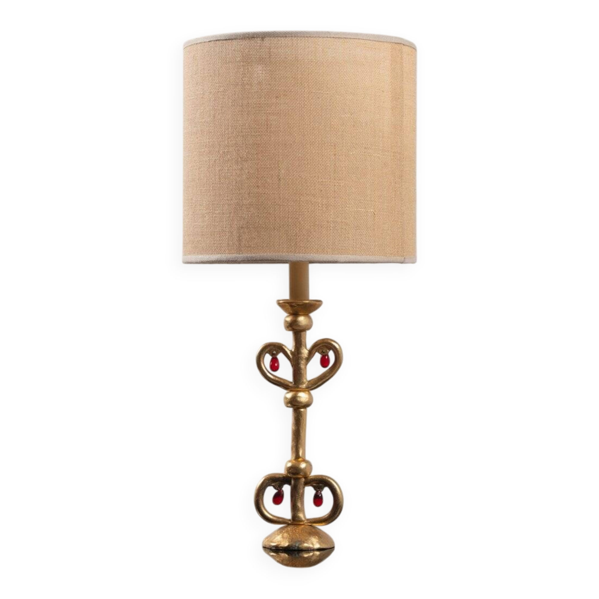 Bronze lamp by Constance D for Lucien Gau