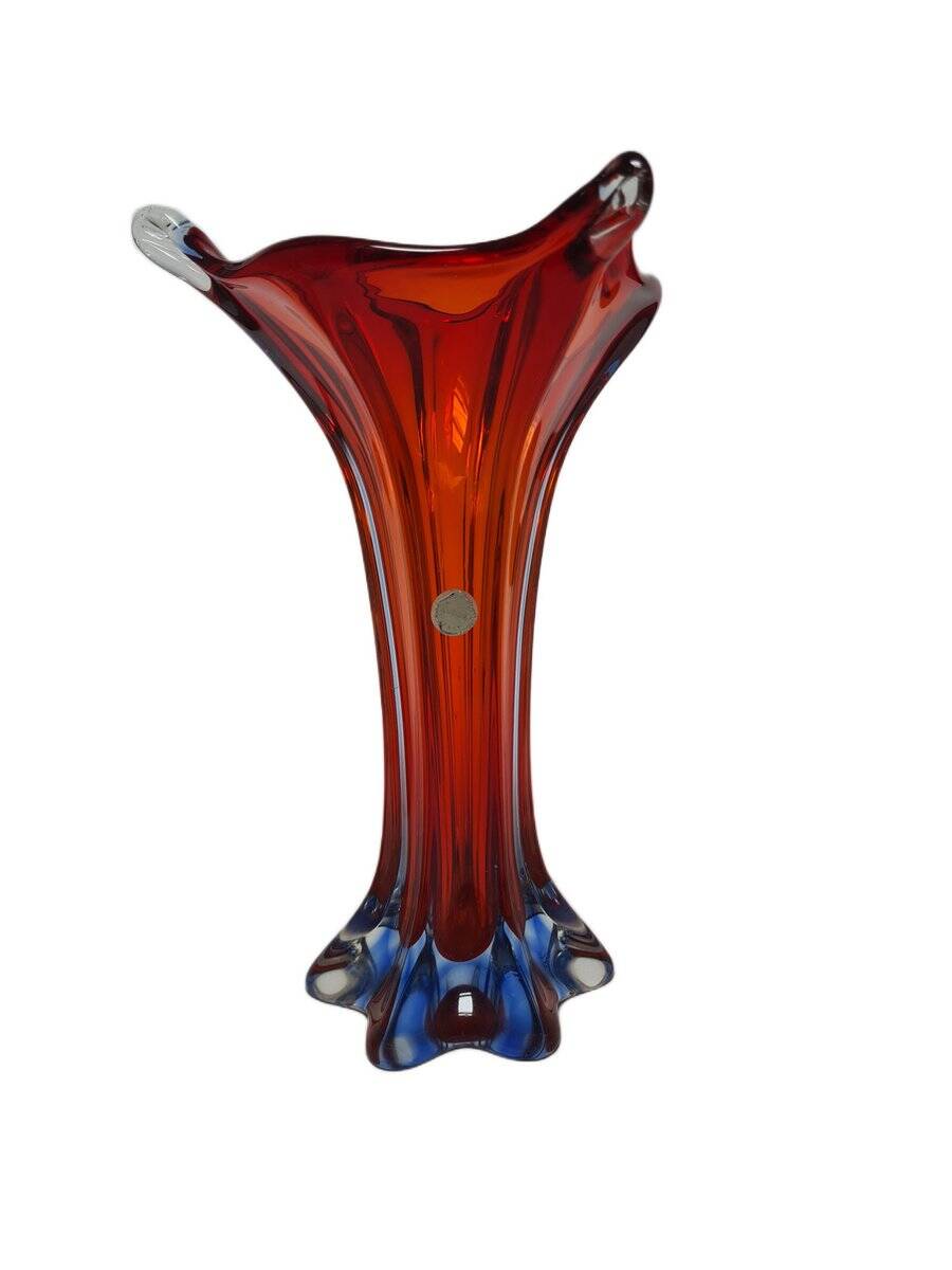 Italian postmodern vase in Murano glass from Mandruzzato, 1950s