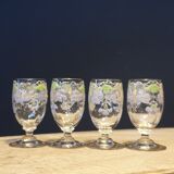 Enamelled glass liquor service