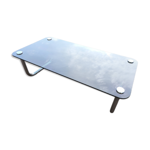 Table basse chromé et - noir