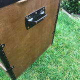 Wooden transport trunk canvas around 1870