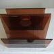 Smoked plexiglass magazine holder, 70s