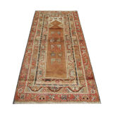 Antique handmade wool turkish milas rug- 128x230cm