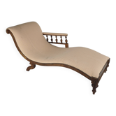 Chaise longue / lit de jour antique de la fin du 19e siècle – Angleterre