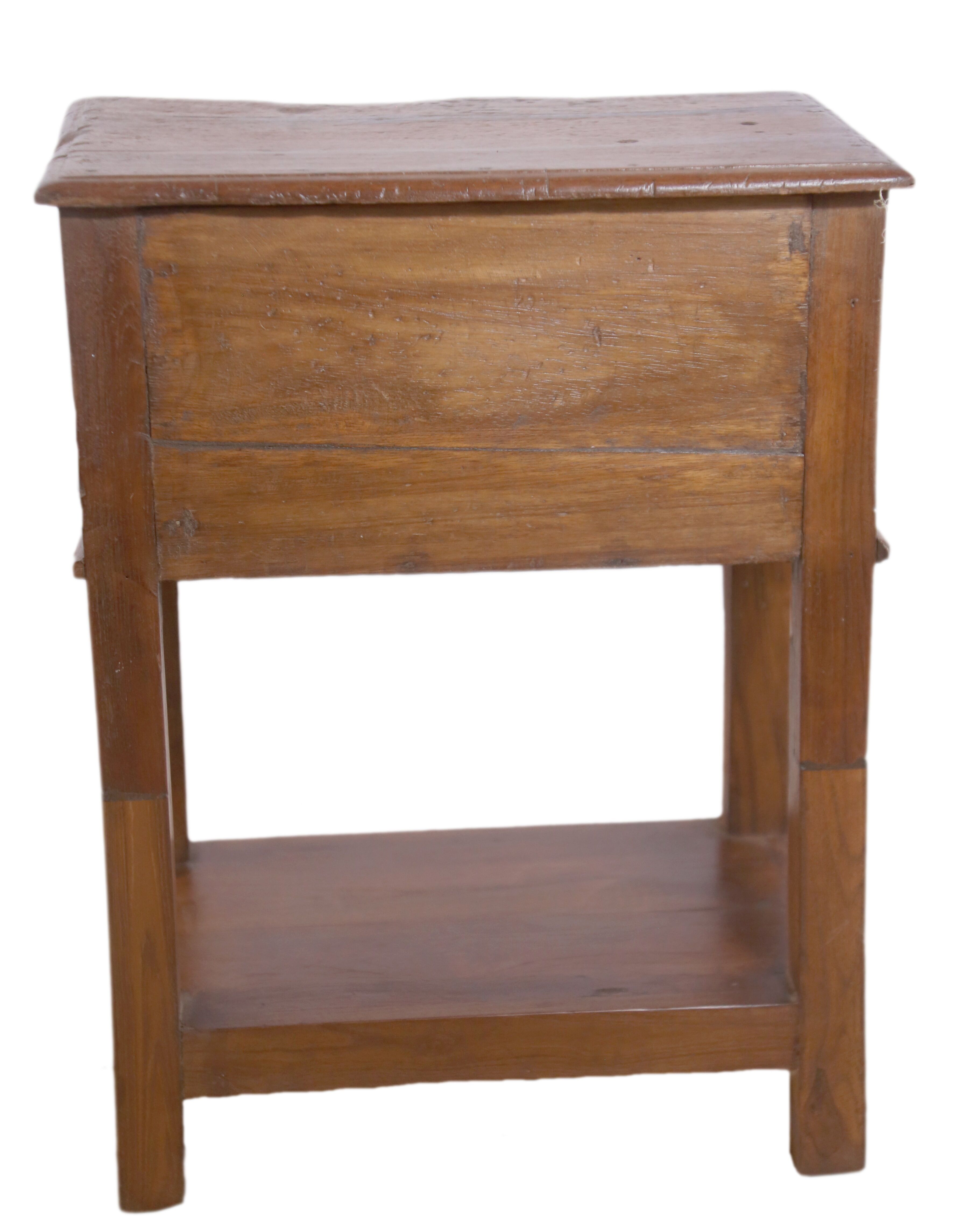 Old Burmese teak bedside