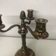 Silver metal candlestick with goldsmith's mark RM France