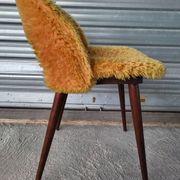 Authentic old vintage furry armchair in good condition