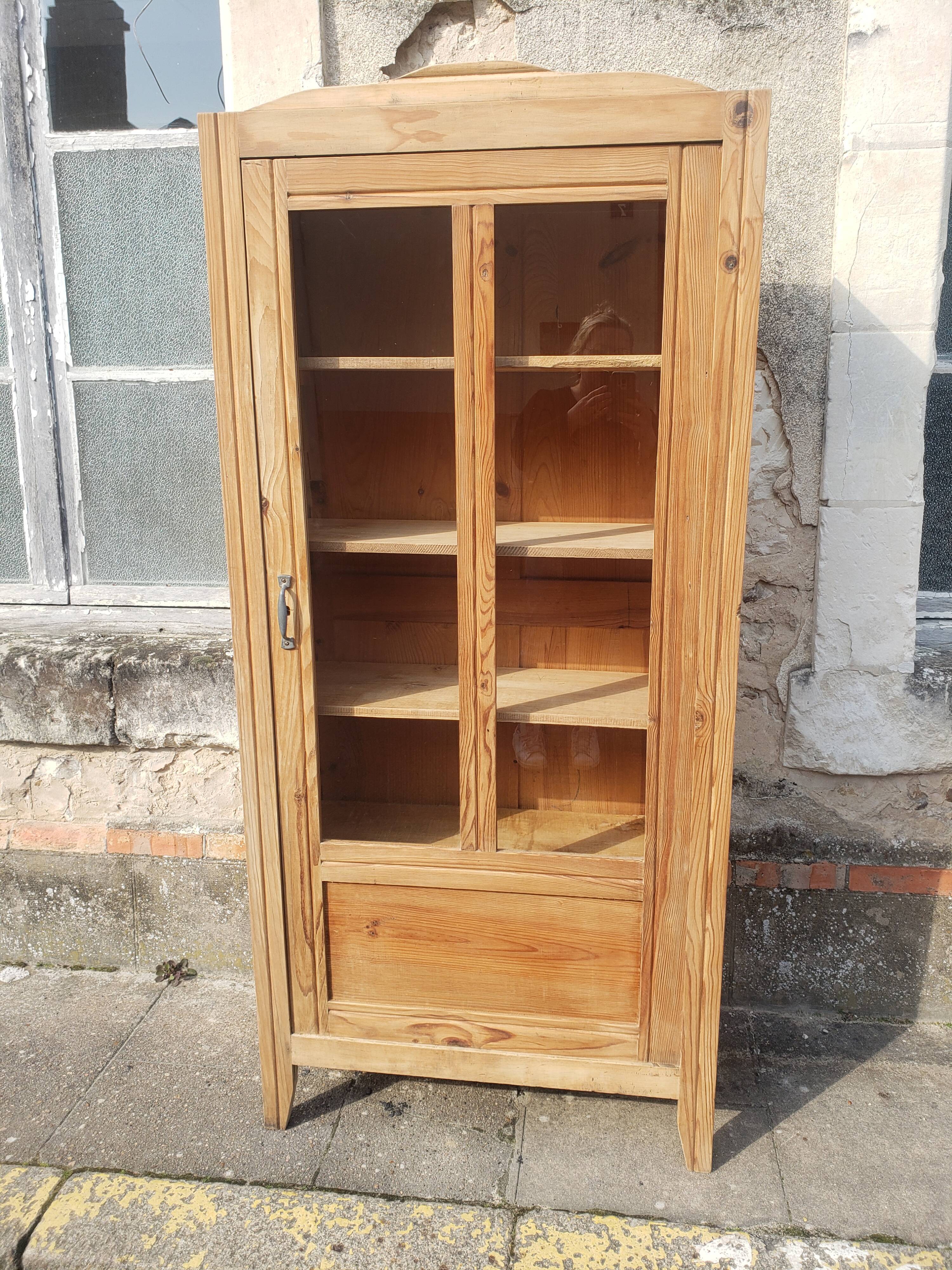 Parisian cabinet glazed raw wood