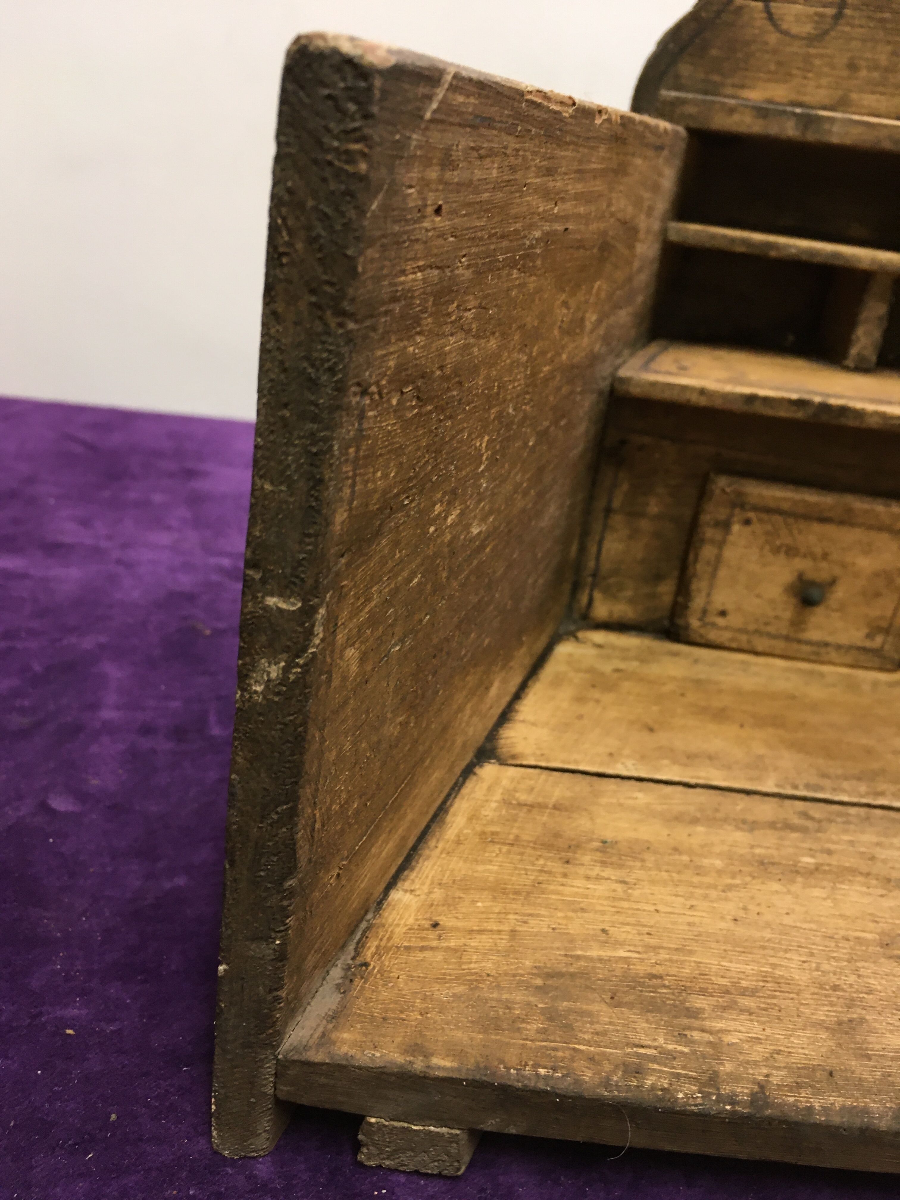 Shelf antique wooden grocery store