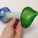 Murano Vase Vintage Floral Soliflore Calla Lily Blown Glass