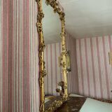 Miroir rectangulaire baroque motif à fleur