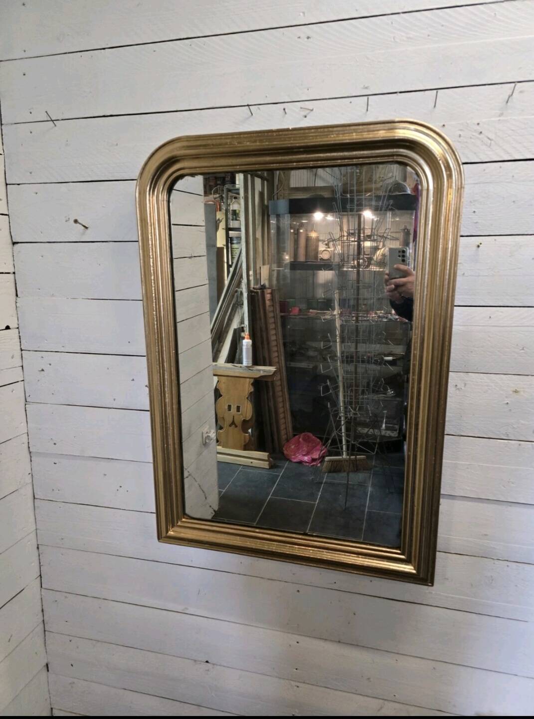 Antique Louis Philippe style gilded mirror