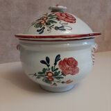 Soupière ancienne fin 19ème siècle avec décor floral