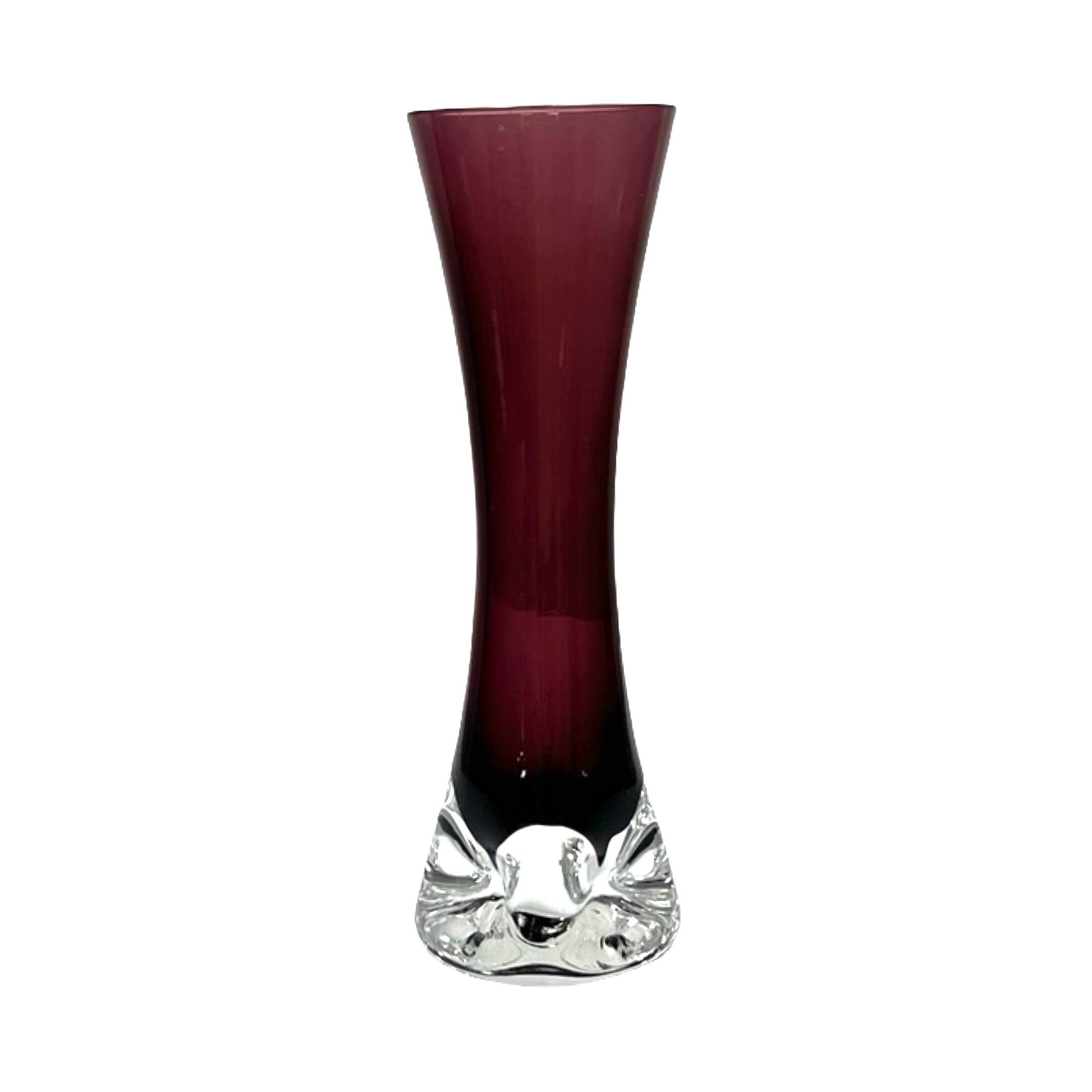 Ingrid Glashütte "Lord Nelson" burgundy vase, Germany 1960s