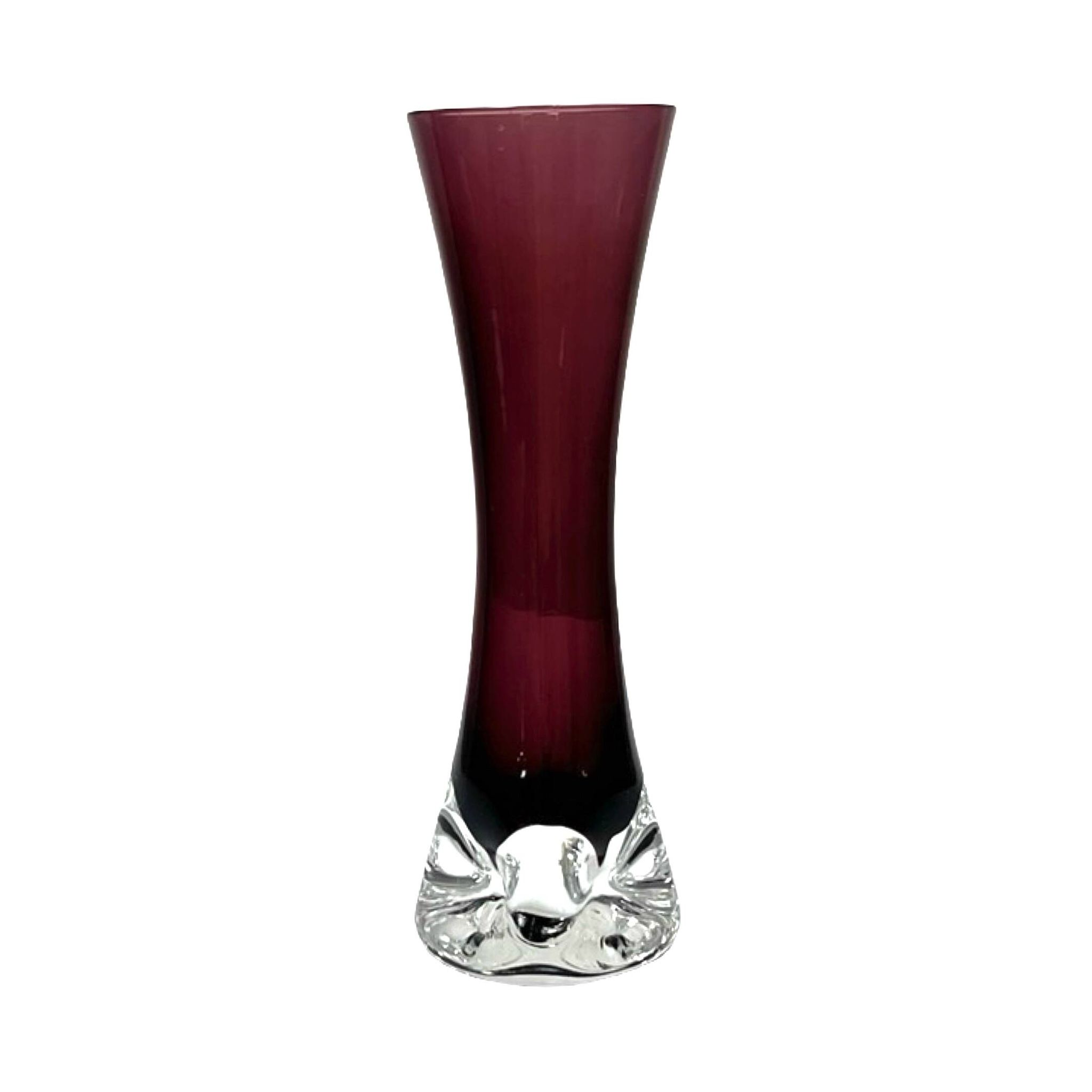 Ingrid Glashütte "Lord Nelson" burgundy vase, Germany 1960s