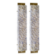 Pair of Gold Wall Sconces With Blue Graniglia Murano Glass