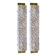 Pair of Gold Wall Sconces With Blue Graniglia Murano Glass