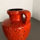 Set of 2 Multi-Color Fat Lava Op Art Pottery Vase Made Bay Ceramics, Germany