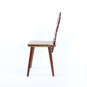 Folk Style Dining Chair In Wood, Czechoslovakia 1973