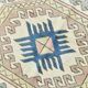 4x7 Vintage Oushak Area Rug, Beige & Grey Turkish Pattern Rug, 128x206 Cm