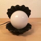 Black ceramic shell lamp and opaline pearl