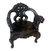 Fauteuil dragon en bois 19ème siècle