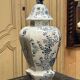 Large baluster vase with parrot - Holland, Delft 19th century