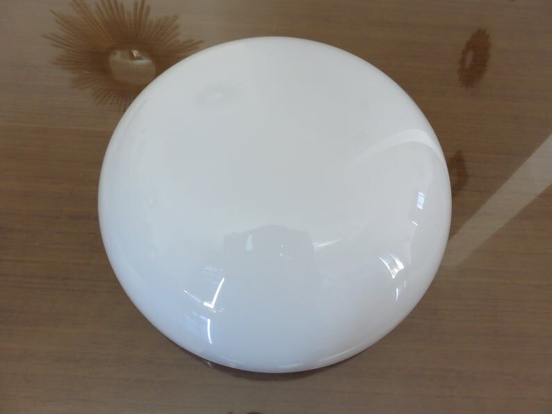 Pair of white opaline ceiling light 1970s