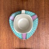 Postmodern Flash One Series coffee service, plates, cups, saucers by Dorothy Hafner for Rosenthal, 1980s, Set of 6