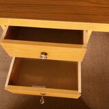Oak-plated desk and formica 60s/70s