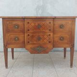 Louis XVI chest of drawers stamped in Faubourg Saint Antoine marquetry