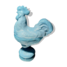 Blue opaline rooster emblem of france farmhouse grocery deco