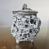 Fat lava tripod flower spike vase