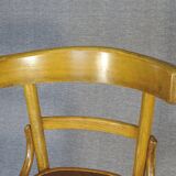 Set of 6 Fischel 1932 bistro chairs with exceptional wooden seats