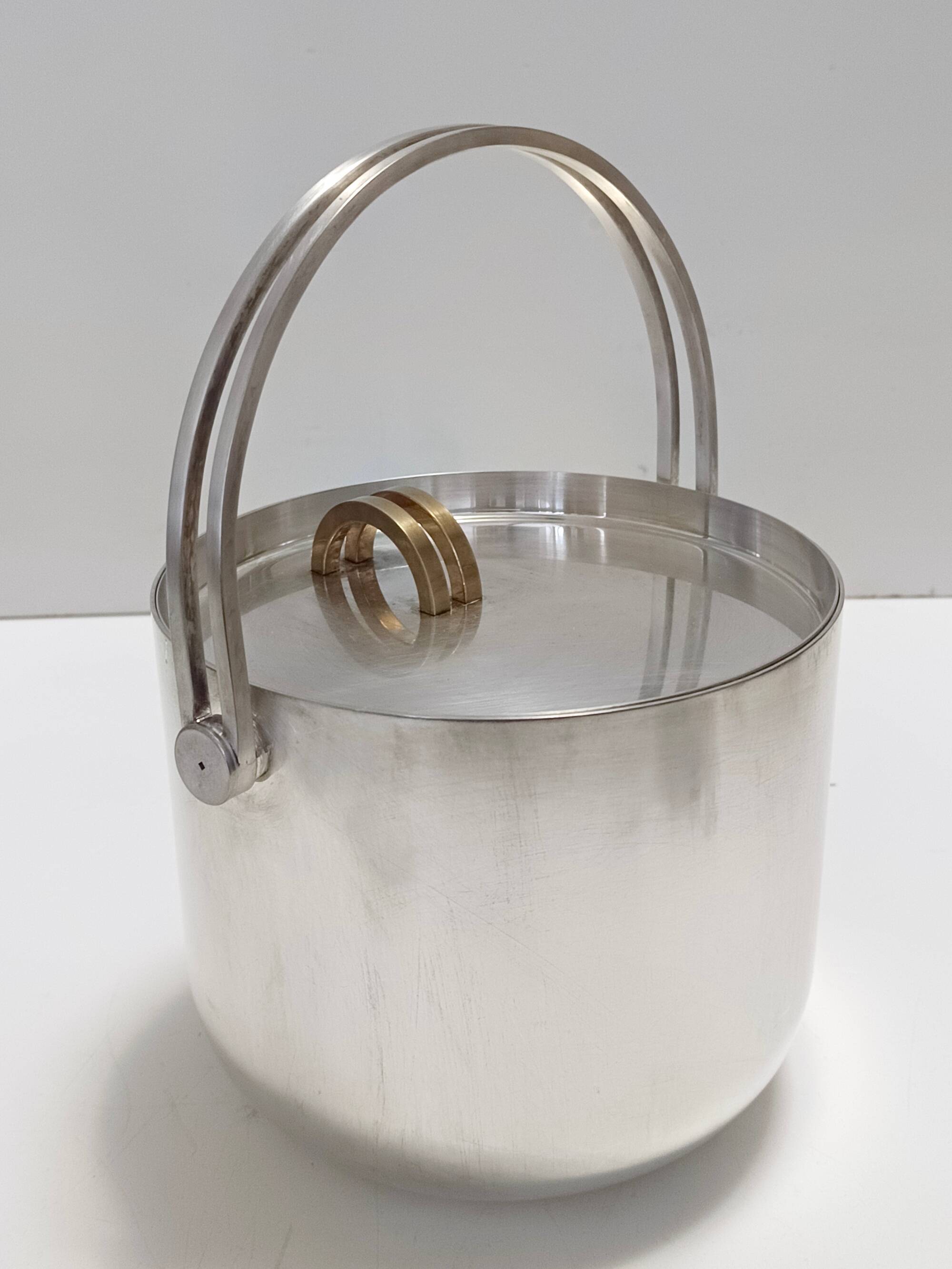 Silver Plated Ice Bucket / Wine Cooler by Ambrogio Pozzi for Padova Argenti