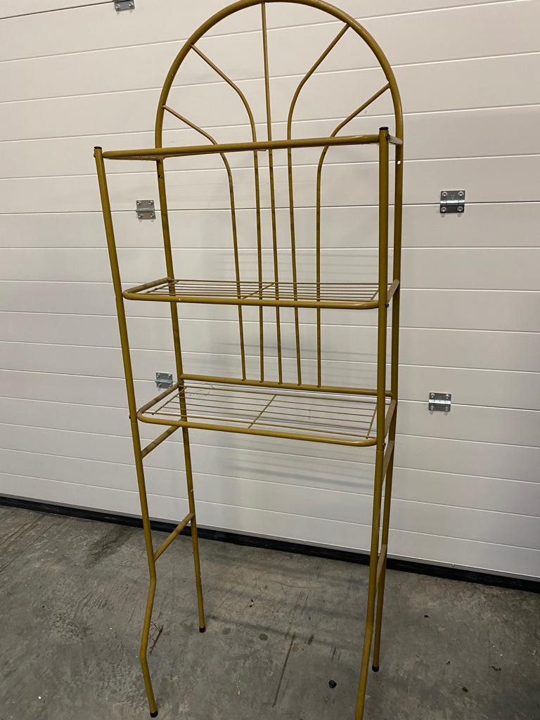 Gold metal shelf style from the 70s