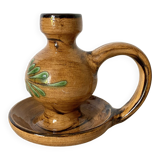Ceramic thumb candle holder - floral decoration - Alsace