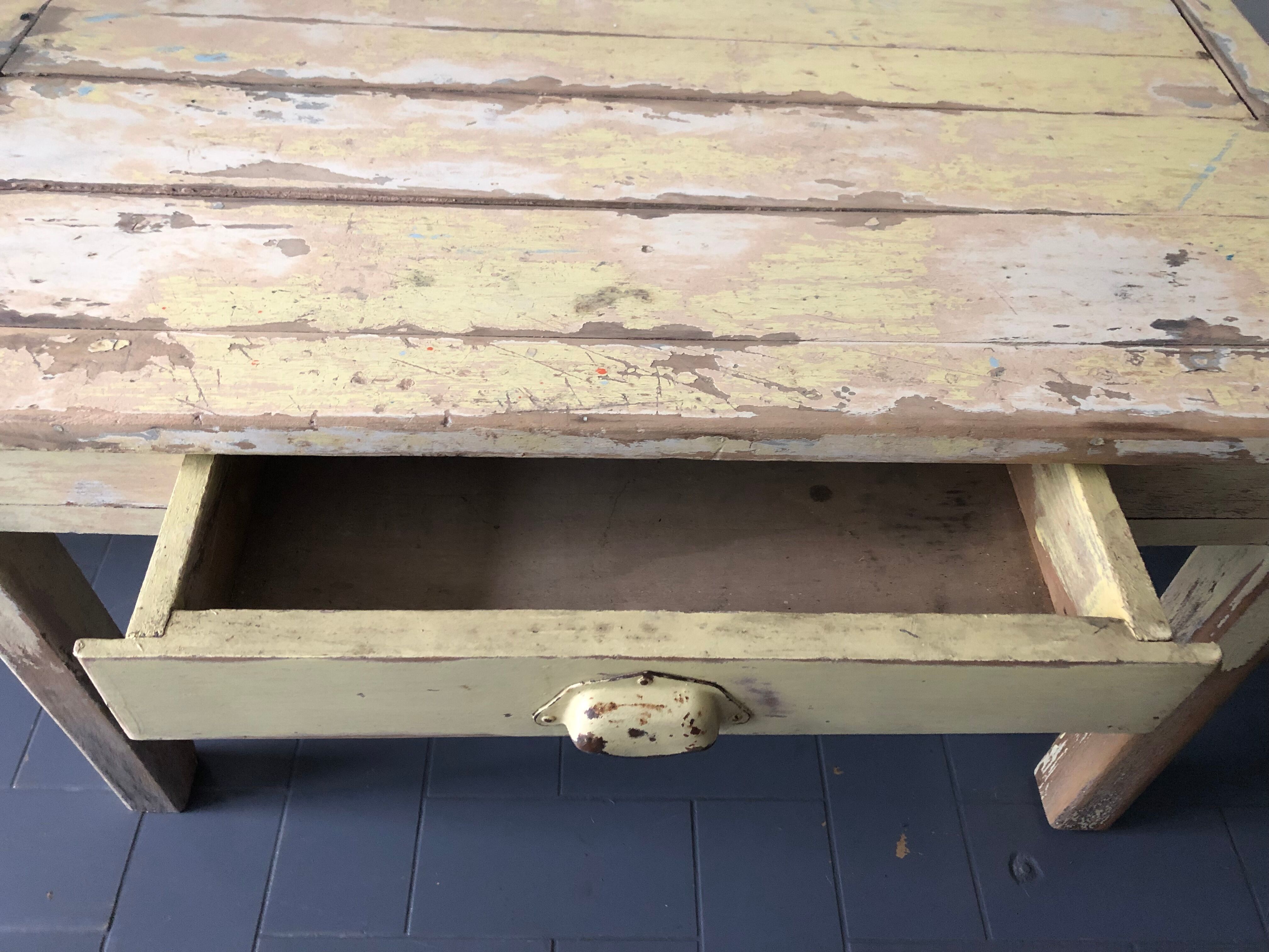 Farm coffee table, countryside.
