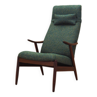 Green melange armchair, Danish design, 1970s, production: Denmark