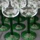 Set of 10 Alsatian white wine glasses in engraved glass.