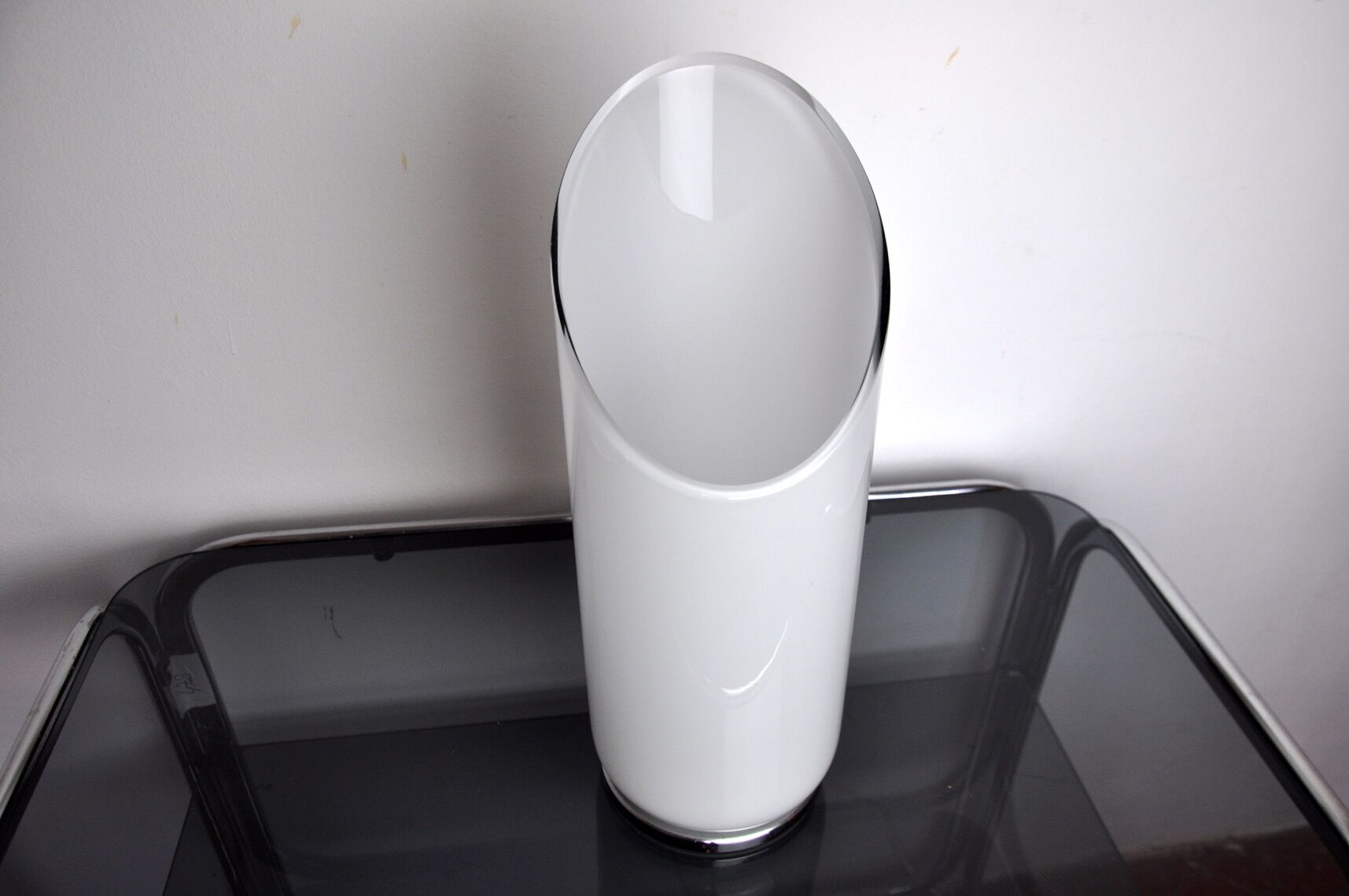 Lampe Tubulaire par Murano Mazzega, verre opaque, Italie, 1960