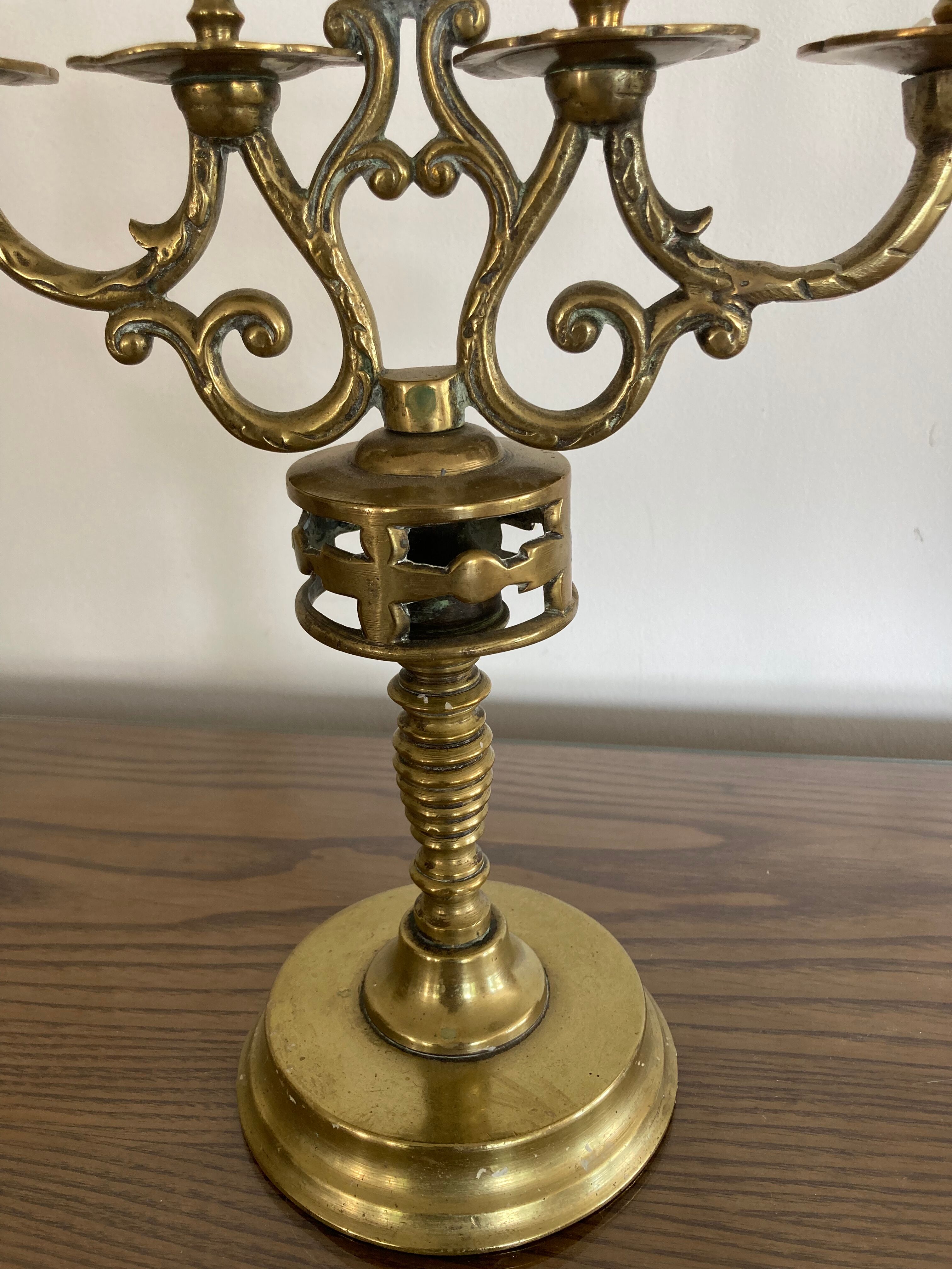 Solid bronze chandelier