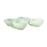 4 tasses opaline vert mint art déco jadeite