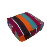 Handmade Berber pouf in wool 60 X 60 X 20 CM