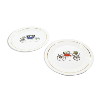 2 dessert plates k-g Lunéville Badonviller